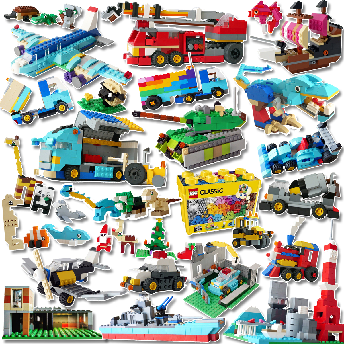 レゴクラッシック10698説明書、作り方、50種類以上の組み換えレシピの