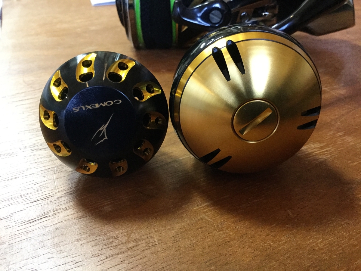 ゴメクサス】20ステラSW4000のハンドルノブを38mmに