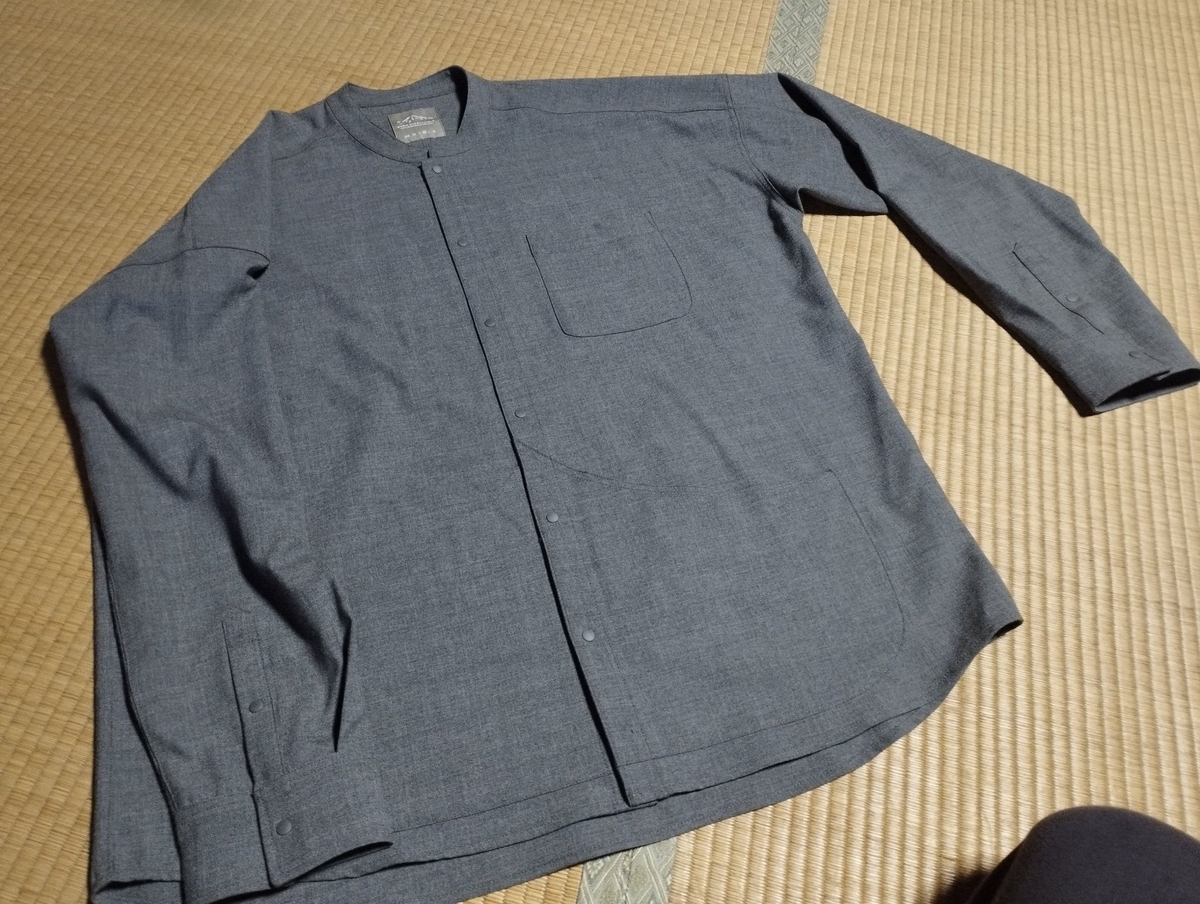 atelier Bluebottle / Neo Wool Shirt-Lite[PEBBLE GRAY]-薄手の化学
