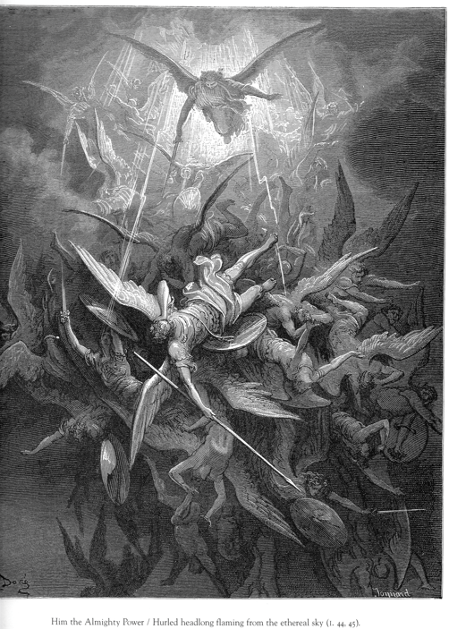 ジョン・ミルトン『失楽園』のギュスターヴ・ドレ作挿絵の版画を見に