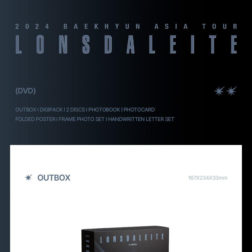 BAEKHYUN - 2024 BAEKHYUN ASIA TOUR [LONSDALEITE] IN SEOUL (DVD