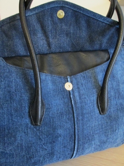 miumiuデニムトートバッグ☆バイカー☆ブルー×黒 (MiuMiu/トートバッグ