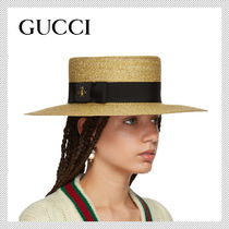 GUCCI】グッチ ビー（蜂） カンカン帽子 ストローハット (GUCCI/ハット