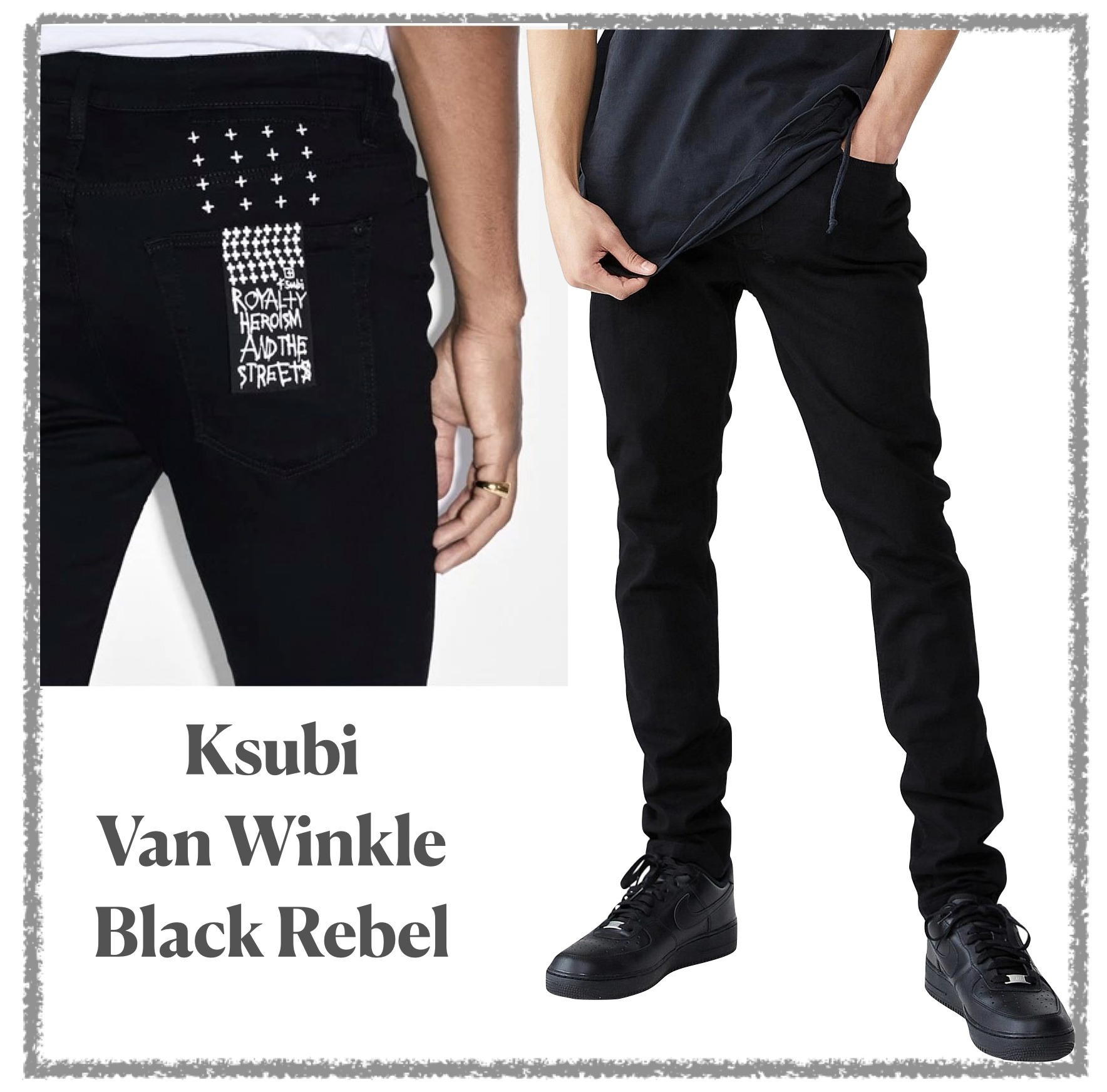 Ksubi]*Van Winkle Jean Black Rebel*スーパータイトスキニー (KSUBI