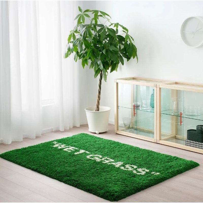 Virgil Abloh IKEA MARKERAD WET GRASS Rug Green イケア ラグ (IKEA