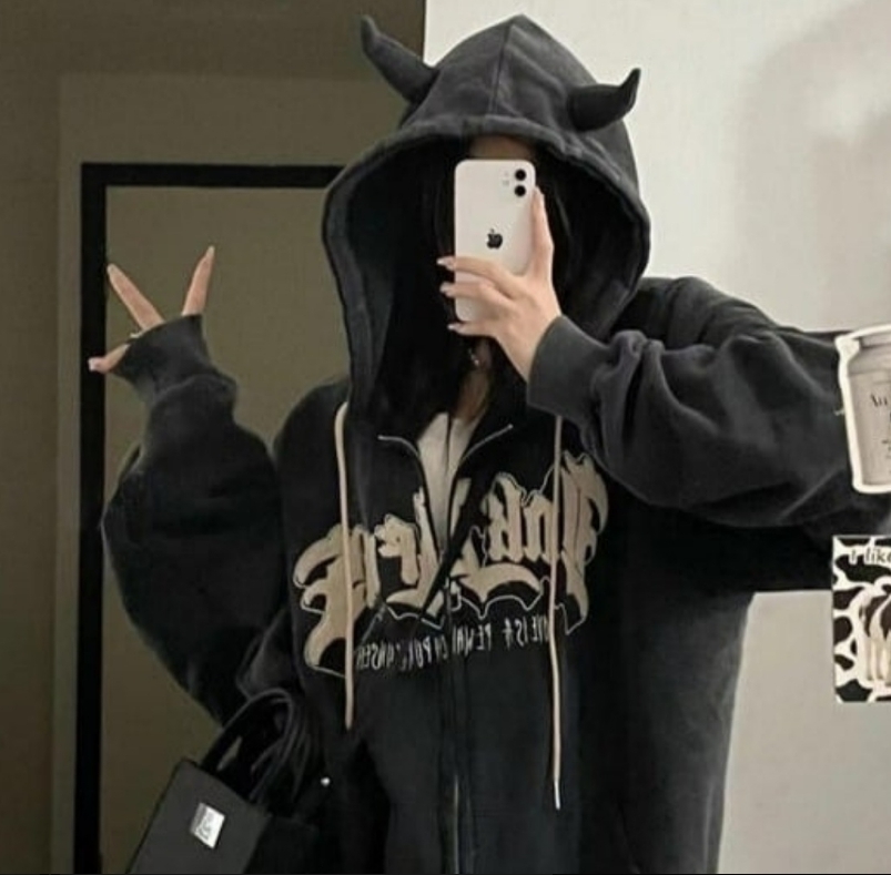 ジップ パーカー フード ロゴ スウェット 長袖 ストリート 韓国