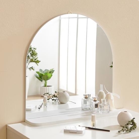 手渡し希望】木製ドレッサー・鏡台 アーチ型ミラー付き 手渡し希望