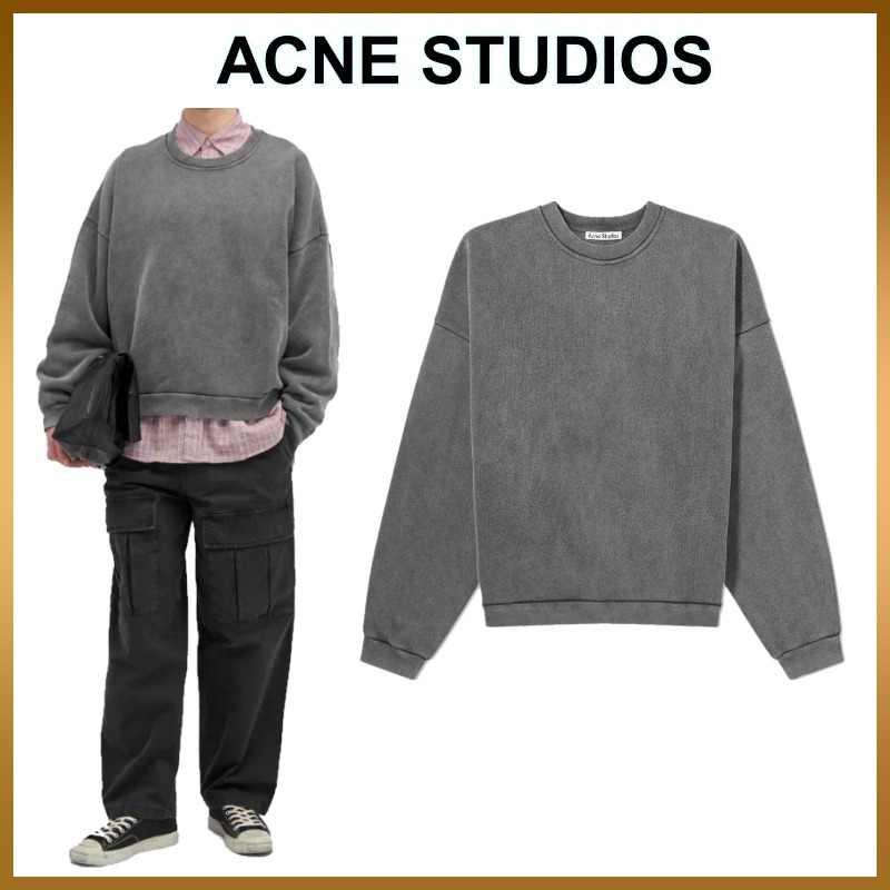 Acne Studios】グレー フェードスウェットシャツ クルーネック (Acne