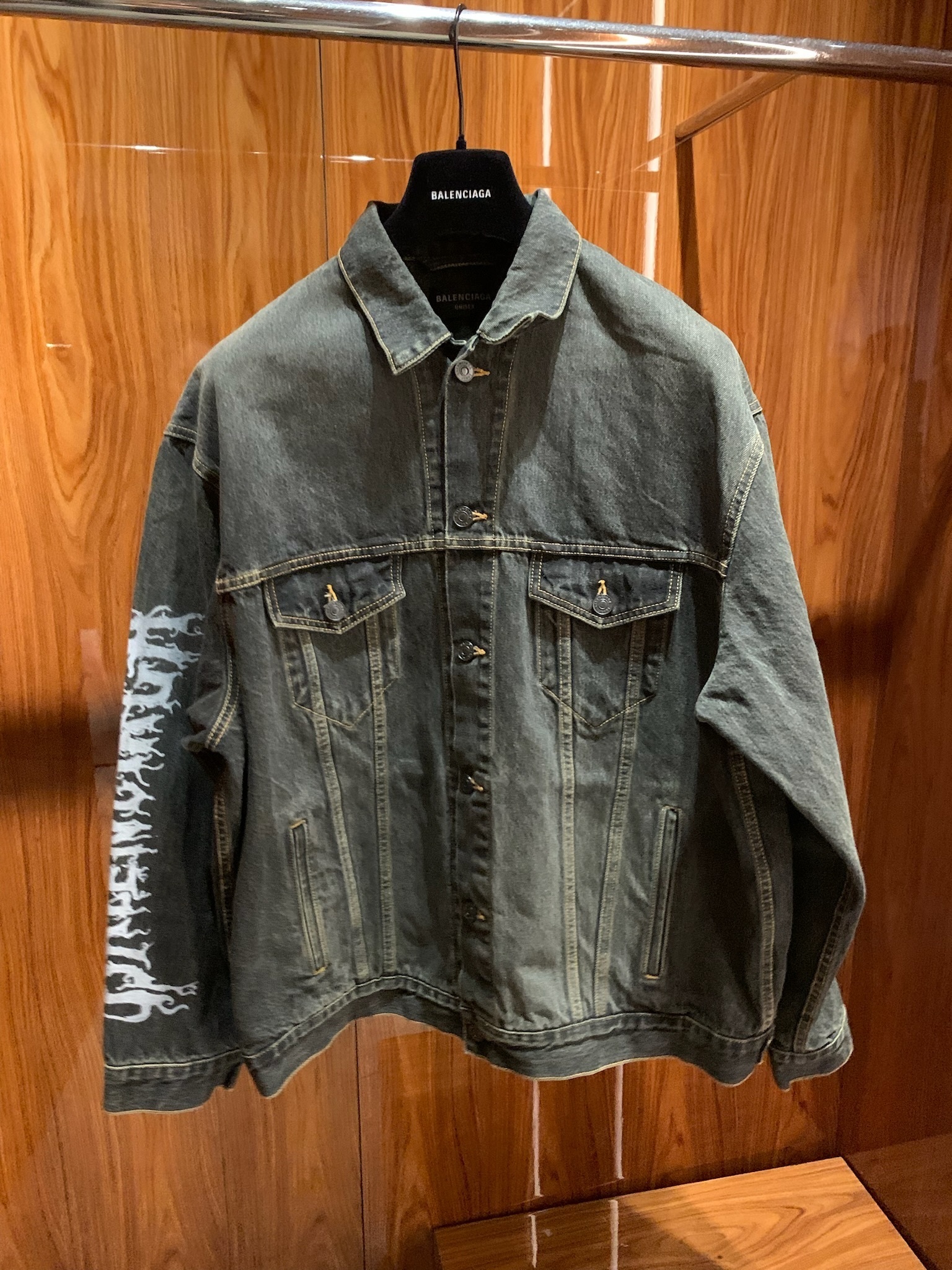 BALENCIAGA】DIY METAL ラージフィット ジャケット ブラック