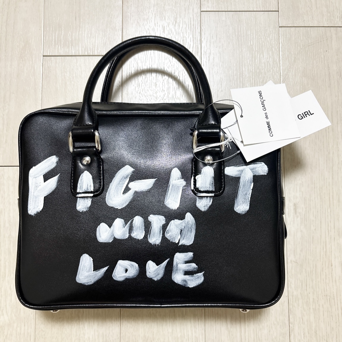 可愛いの最上級】 コムデギャルソン メッセージペイントバッグ (COMME