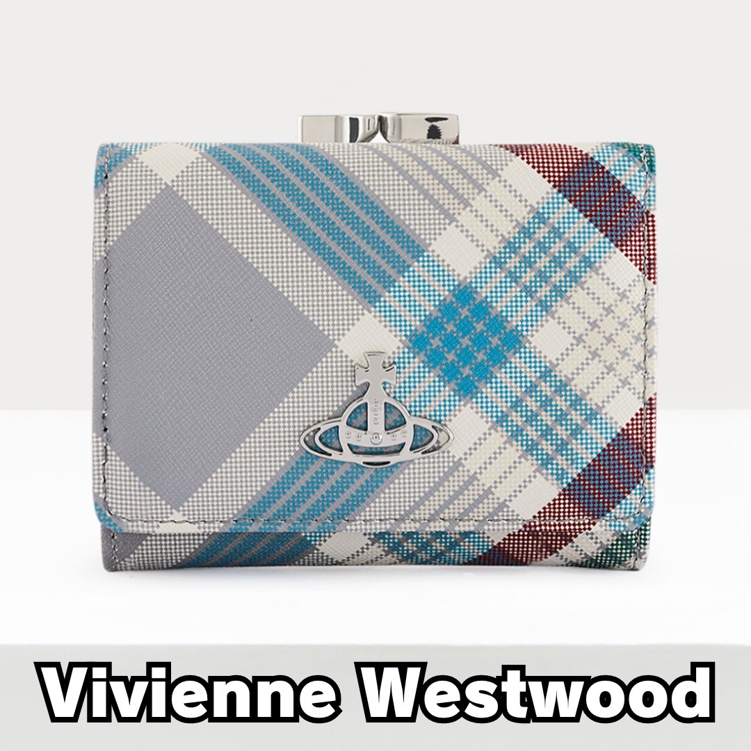 Vivienne Westwood☆タータンチェック柄 ロゴ 財布【英国発