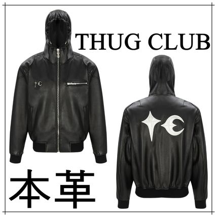 ライダース Thug Club(サグクラブ) レザージャケット(メンズ