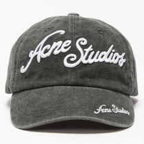 Acne Studios】ロゴ キャップ フェイデッドブラック コットン (Acne