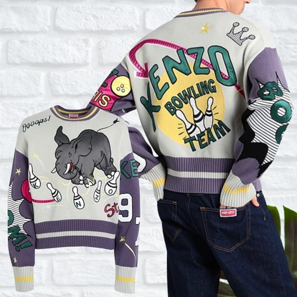 国内発送☆KENZO ボウリング エレファントジャンパー セーター (KENZO