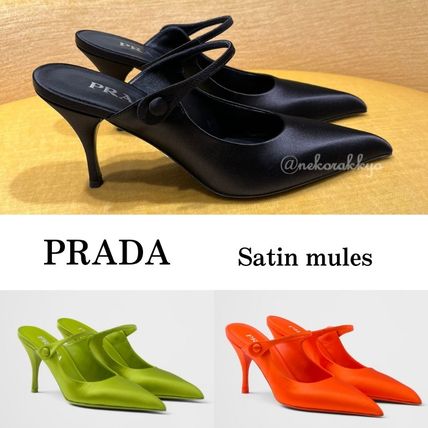 サテン PRADA(プラダ) サンダル・ミュール(レディース) - ブランド通販