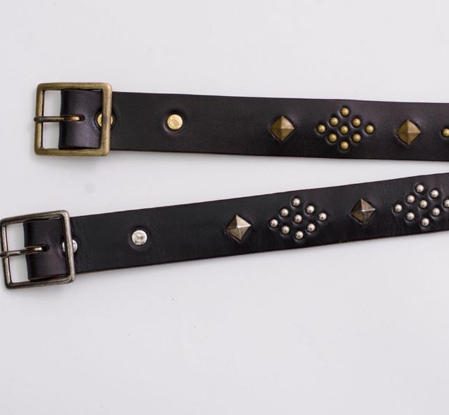 別注 Wネーム【HTC】RHCロンハーマン スタッズベルト レザー (Ron