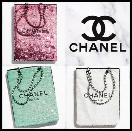 スパンコール ピンク系 CHANEL(シャネル) トートバッグ(レディース