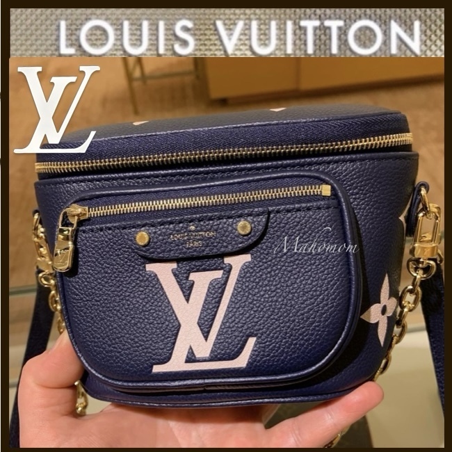 24SS新作 ルイヴィトン☆ ミニウエストバッグ ネイビー LV (Louis