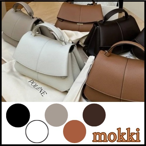 POLENE】人気 ポレーヌ Mokki レザー ショルダーバッグ (POLENE