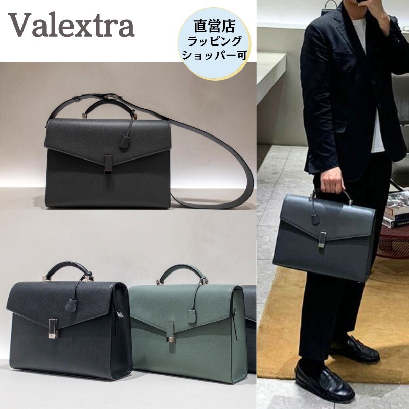 u*8様 Valextra ヴァレクストラ 黒ブリーフケース ビンテージ イタリ