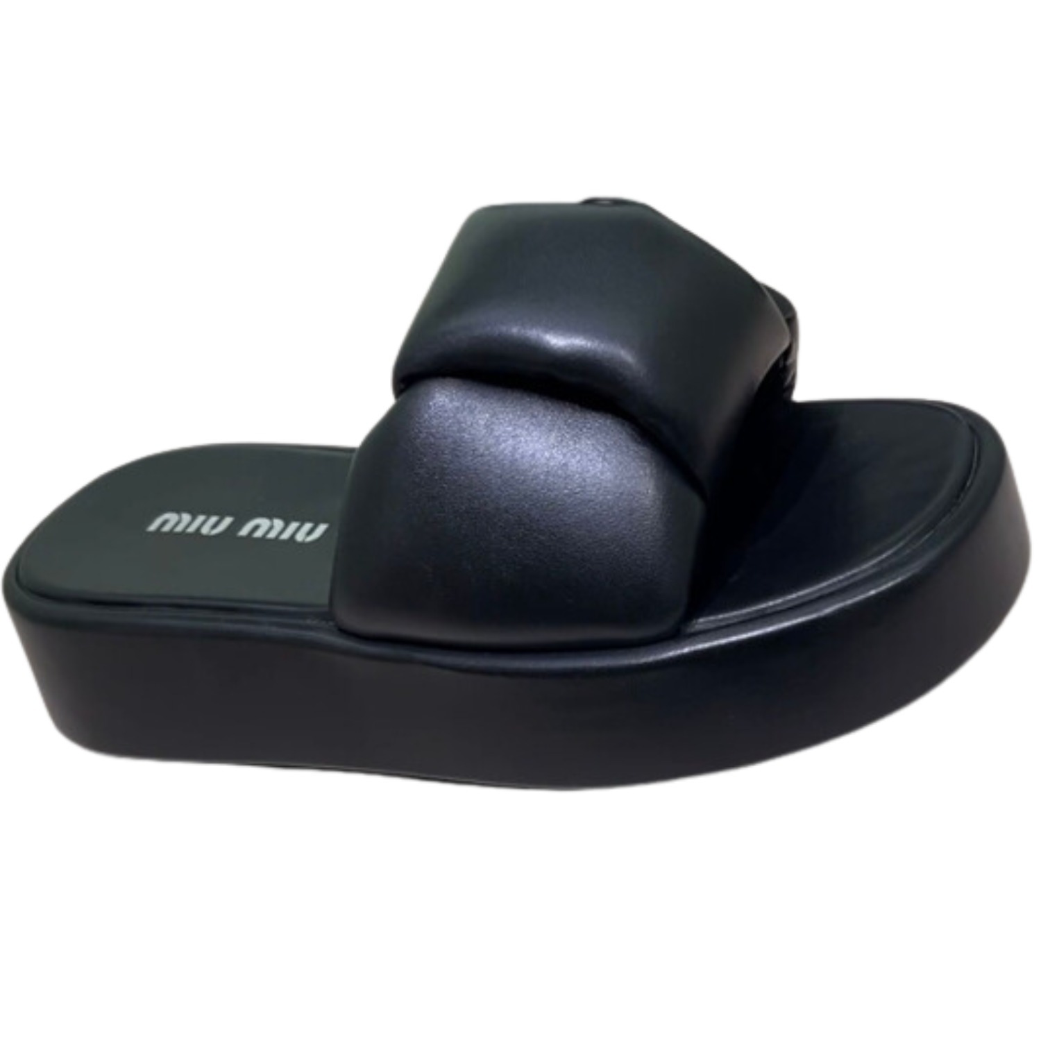 MIU MIU ミュウミュウ プラットフォーム レザー サンダル 5XX550