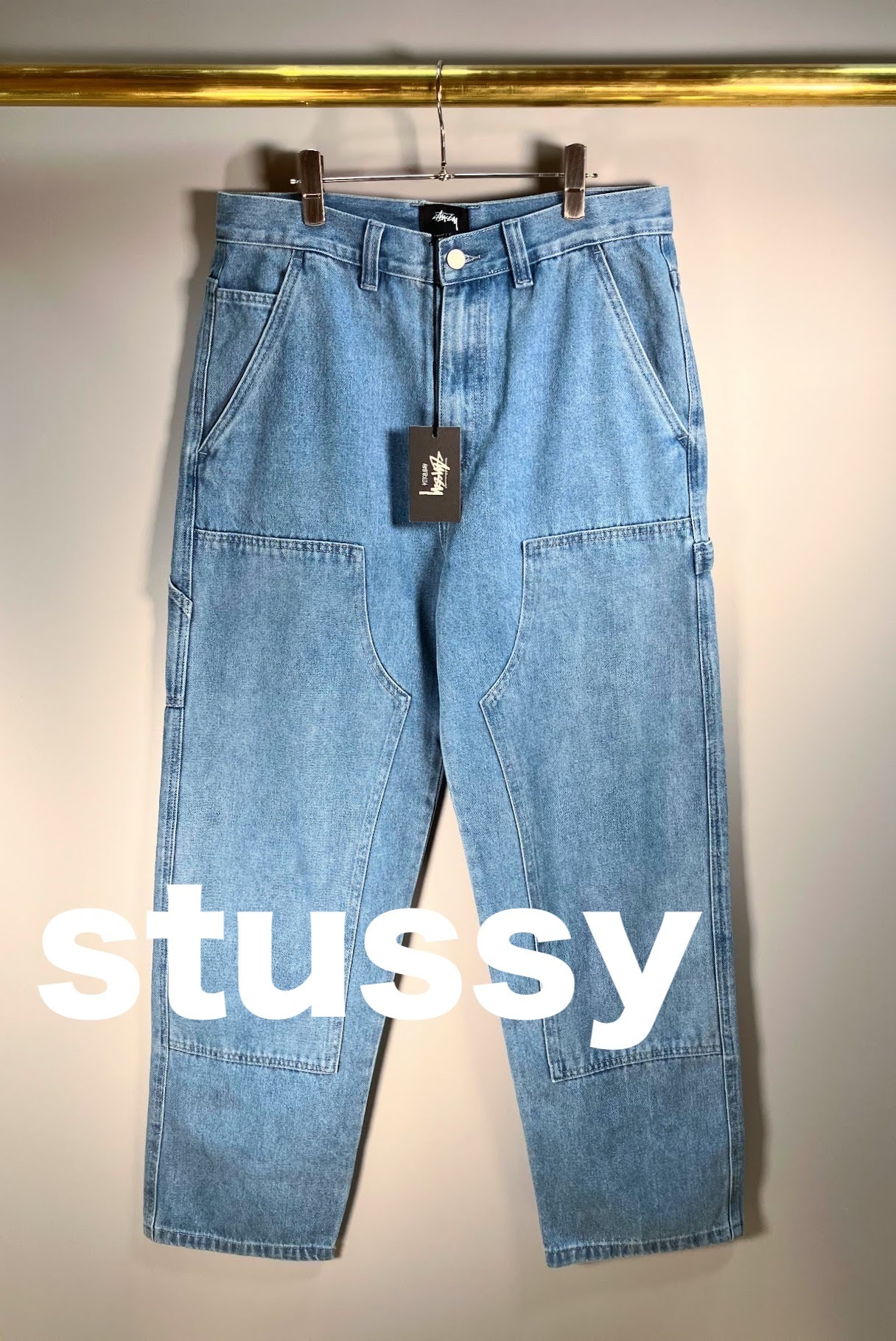☆海外限定/国内即発*stussy*WORKGEAR ダブルニーデニム☆ (STUSSY