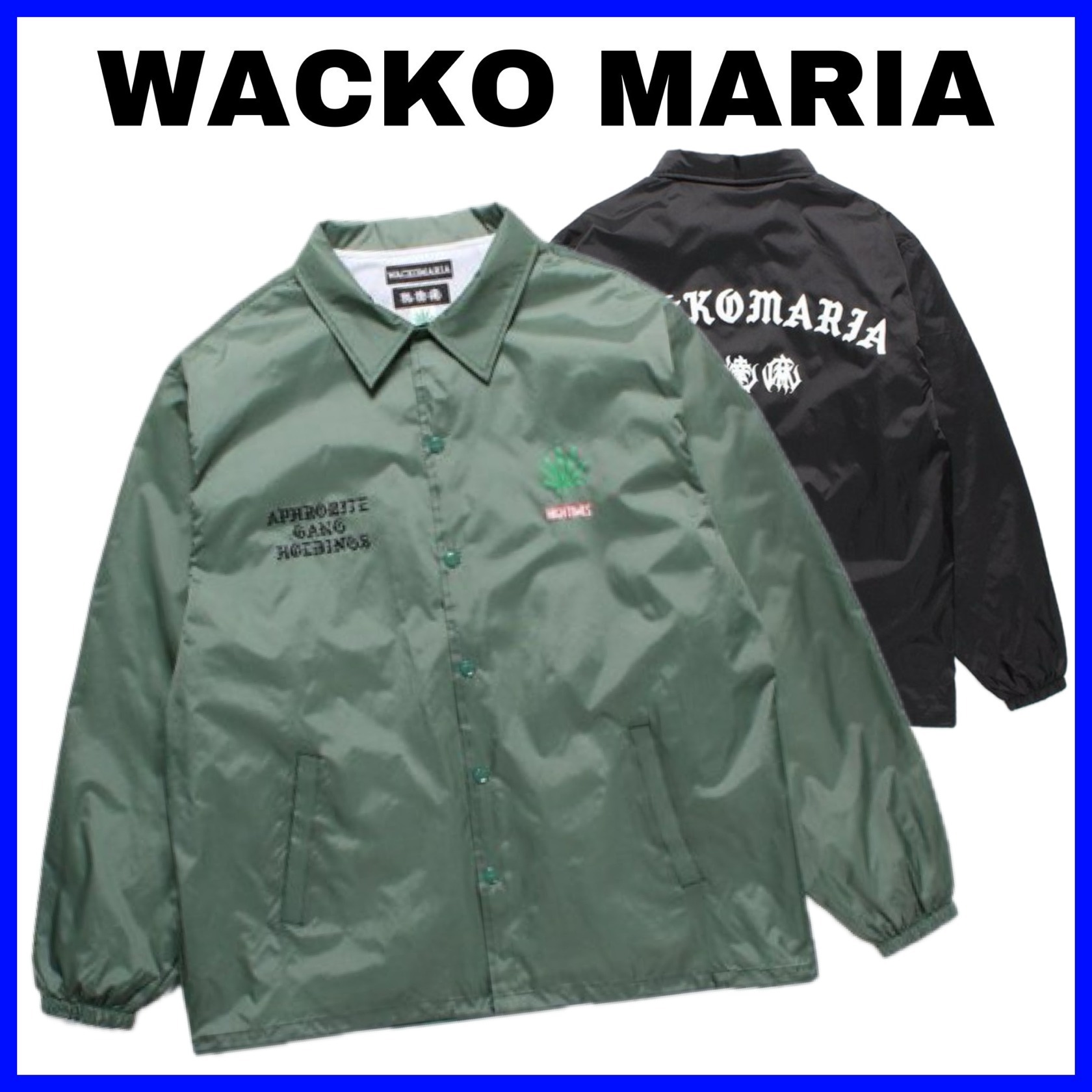 新作☆】*WACKOMARIA* ワコマリア 舐達麻 / COACH JACKET (WACKO MARIA