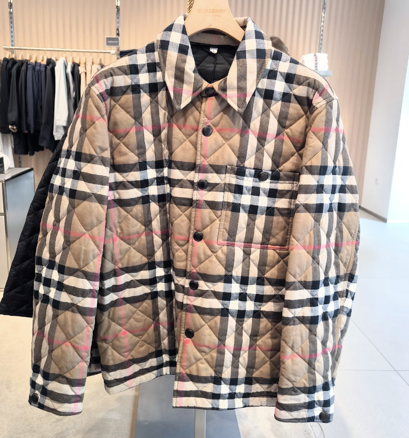 BURBERRY】FORRES チェック柄キルティングシャツジャケット (Burberry