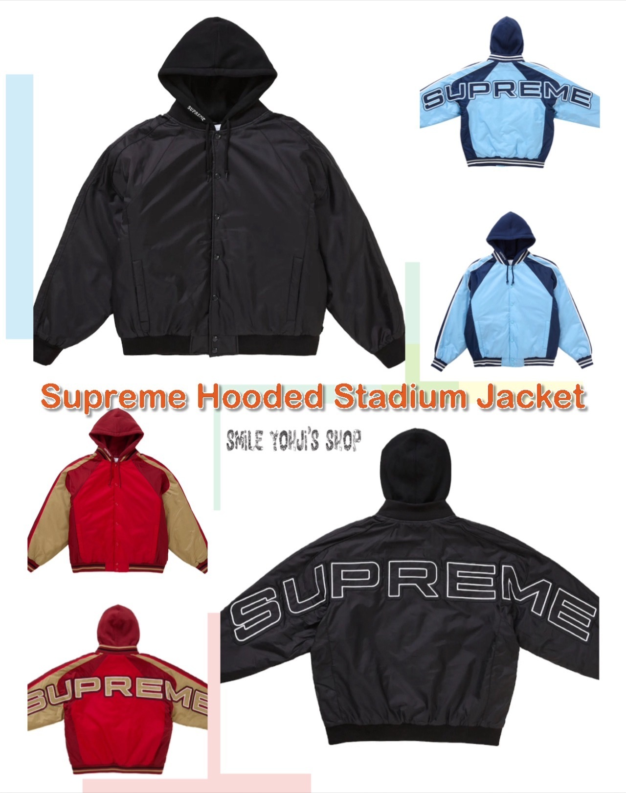 ☆2024SS WEEK14☆Supreme Hooded Stadium Jacket (Supreme/ジャケット