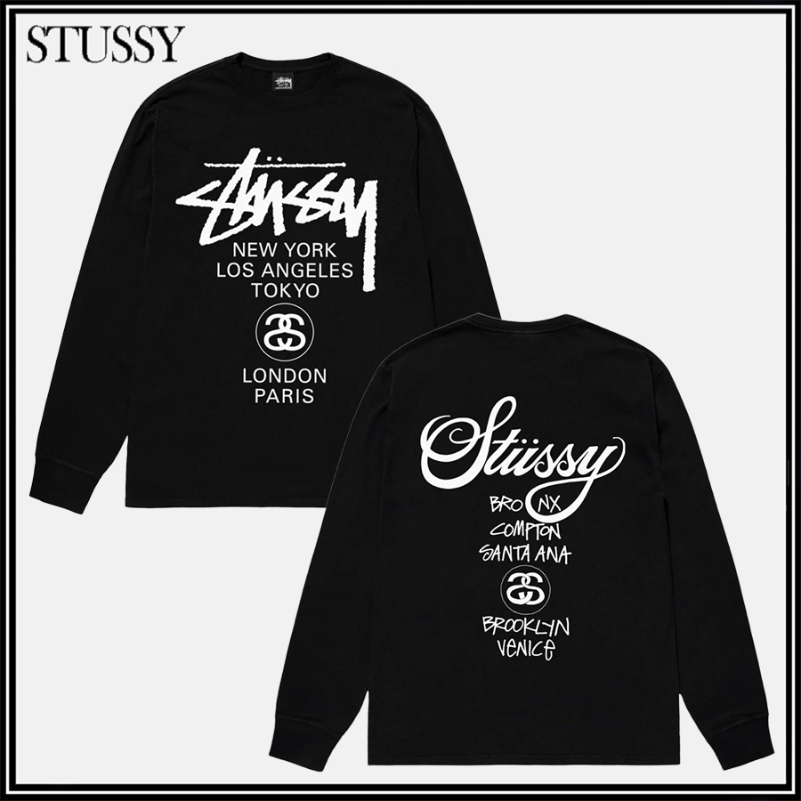 ☆STUSSY☆WORLD TOUR ロンT 2024☆追跡可 (STUSSY/Tシャツ
