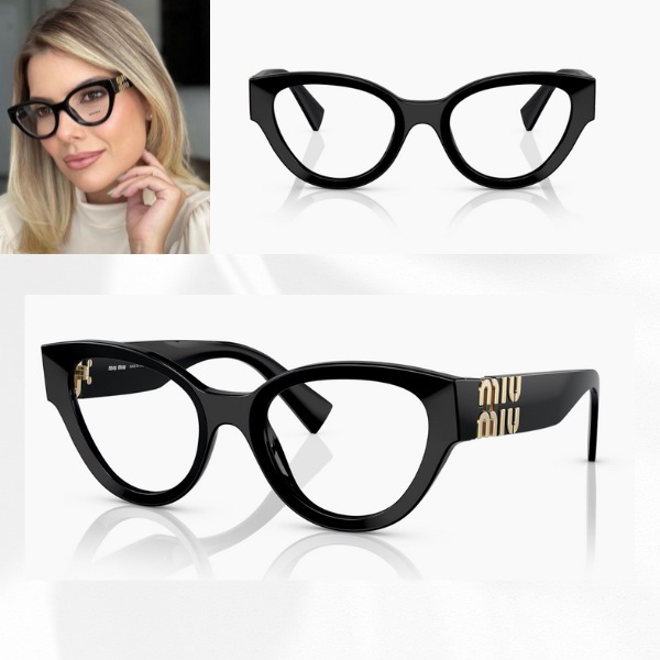 MIU MIU】ロゴ デモンズレンズ メガネ キャットアイ (MiuMiu/メガネ