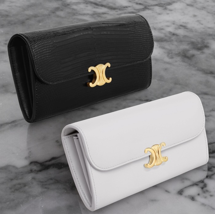 希少!!すぐ届く!!CELINE トリオンフ ラージ ウォレット (CELINE/長財布