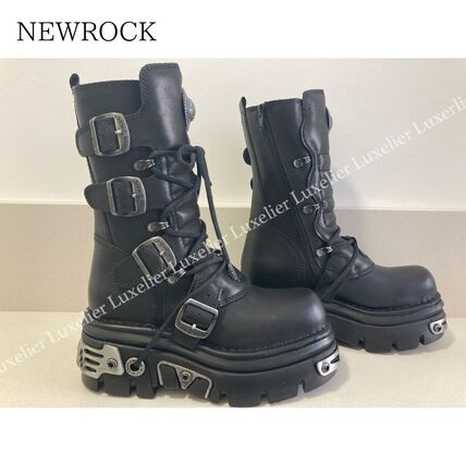 NEWROCK】M-373-S4 ショーツブーツ レースアップ REACTOR (NEWROCK