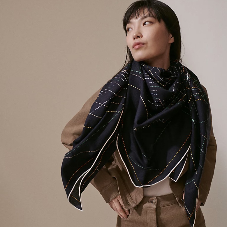 エルメス カシミアシルク スヌード レア品‼️ エルメス カシミアシルク