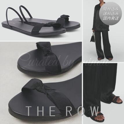 リボン ブラック（黒）系 The Row(ザ・ロウ) サンダル・ミュール