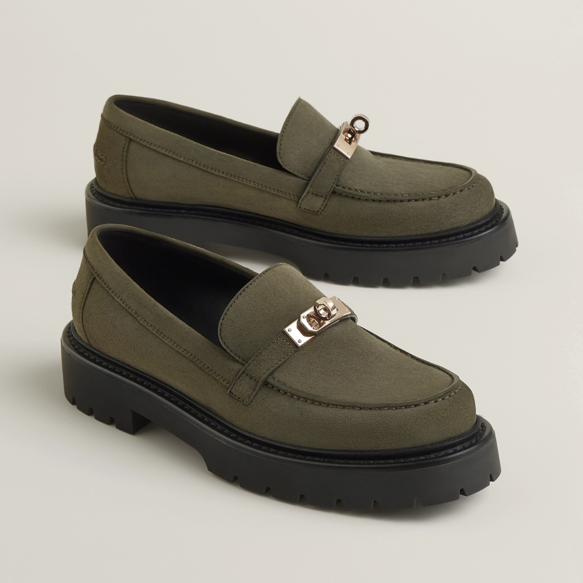 HERMES 最新作 モカシン 人気 ローファー お洒落 ケリー Icone (HERMES