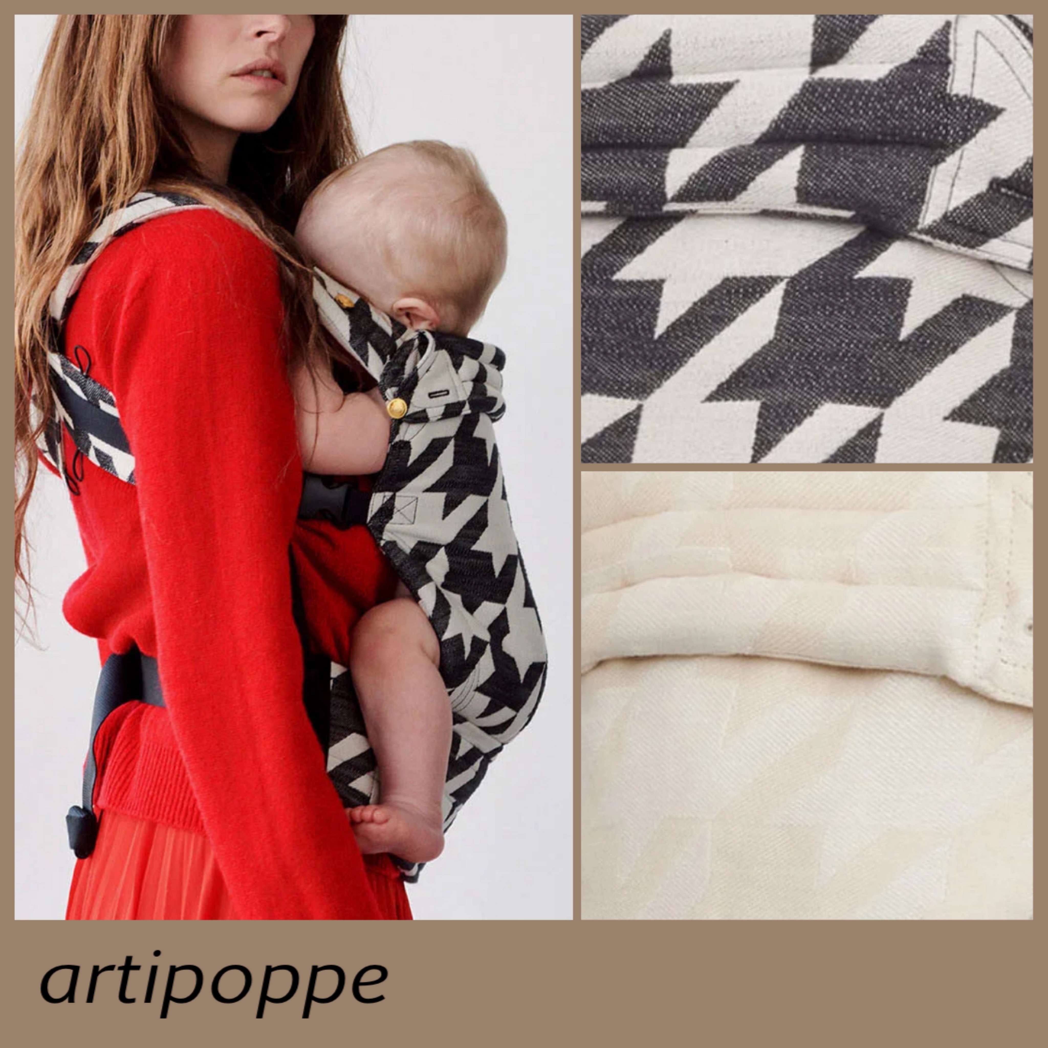 artipoppe】 ZEITGEIST TWEED (2color) 千鳥格子柄 (artipoppe/抱っこ
