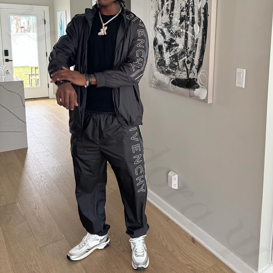 GIVENCHY ブランドロゴ ナイロン セットアップ ブラック (GIVENCHY