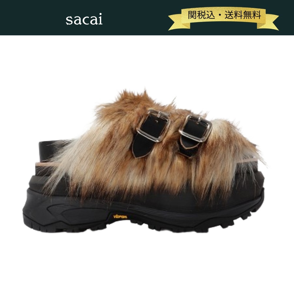 関税・送料込】sacai AW24 フェイク ファー サンダル (sacai/サンダル