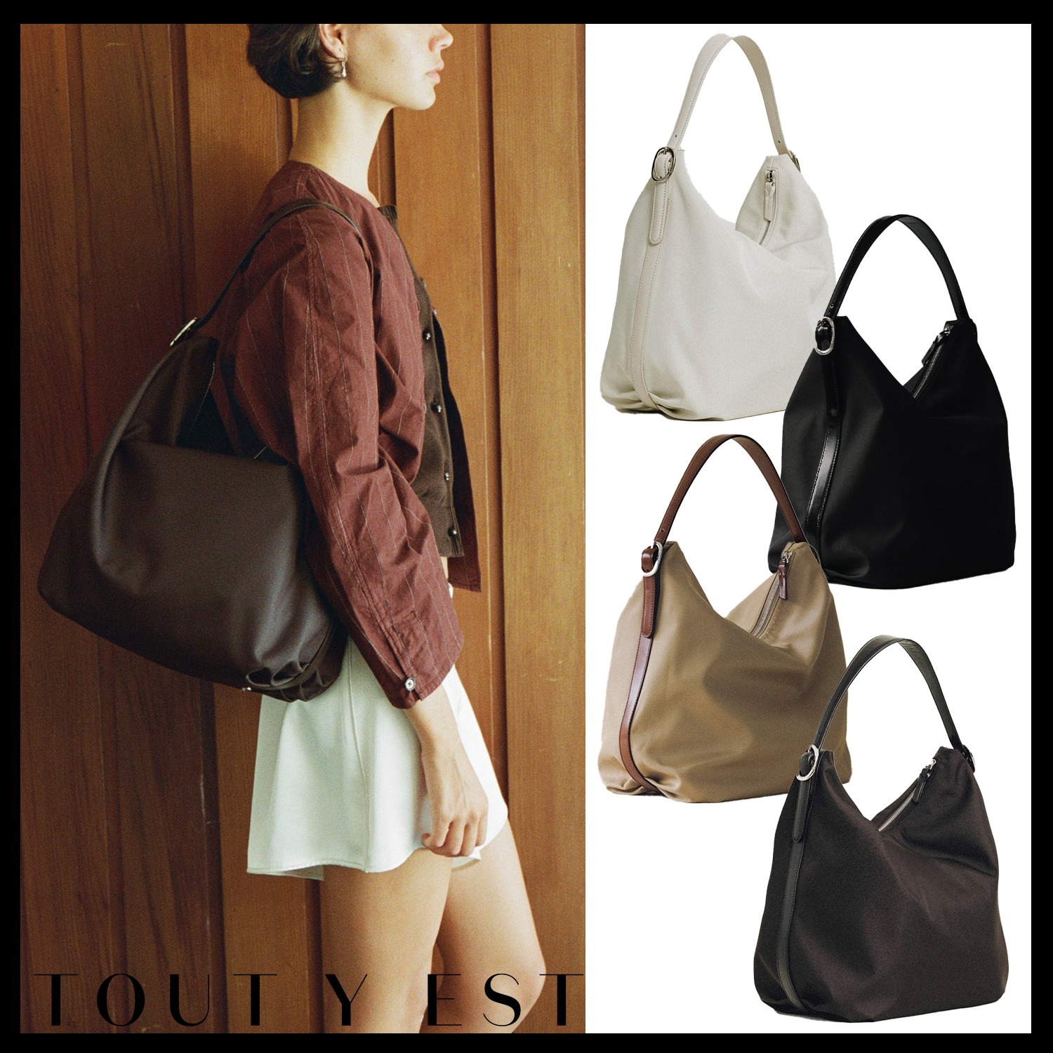 TOUT Y EST】トゥティエ SAC CANOT TOILE / 追跡付 (TOUT Y EST