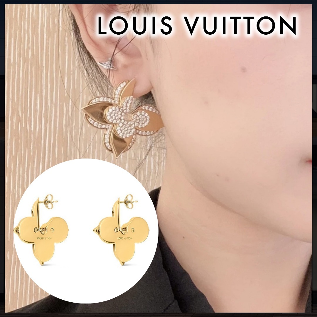 大きめLVフラワーがエレガント◇】ルイヴィトン ピアス (Louis Vuitton