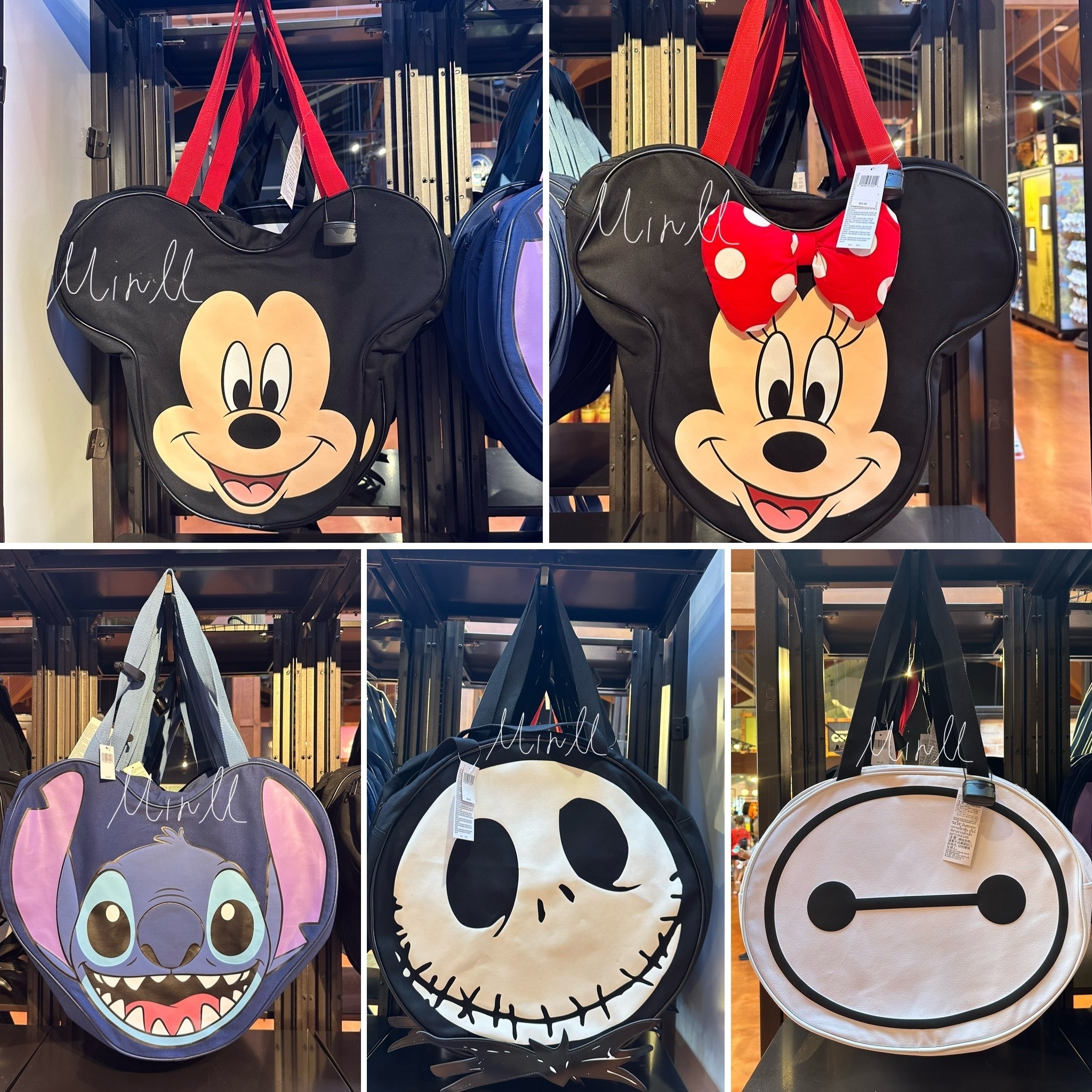 Disney】Walt Disney World キャラ フェイス型 トートバッグ (Disney