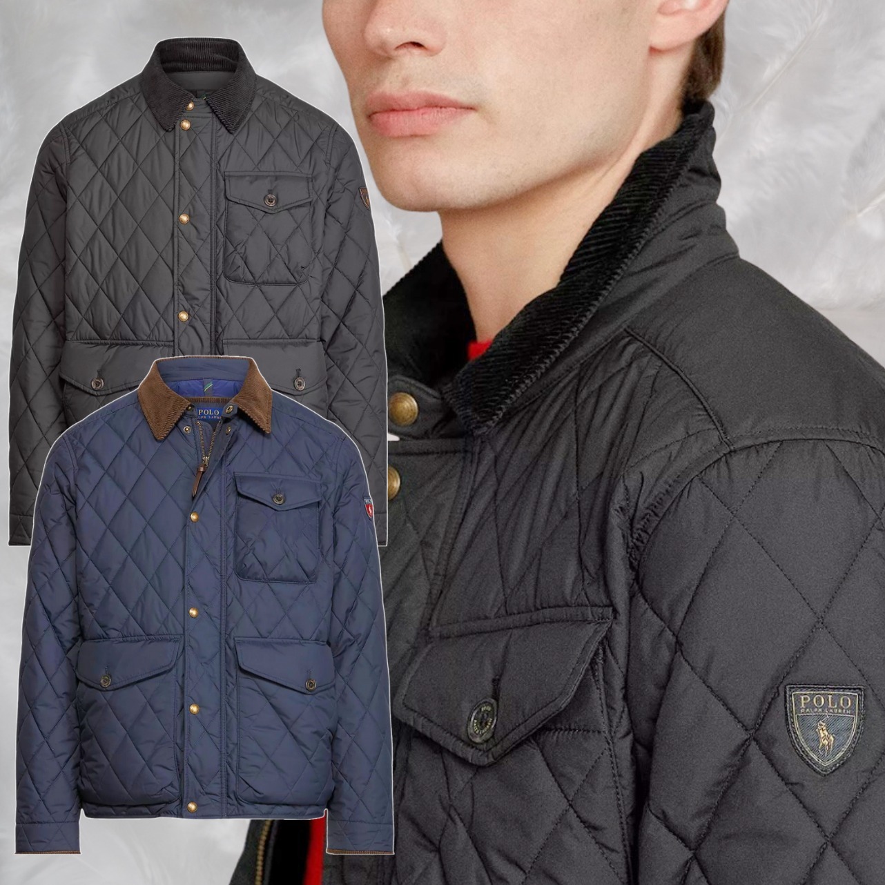 POLO RALPH LAUREN】コーデュロイ襟 キルティングジャケット (POLO