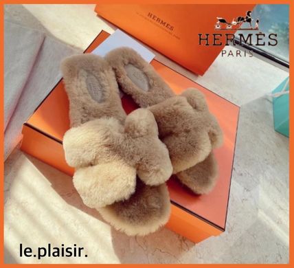最高の履き心地♡】 HERMES オラン ファーサンダル (HERMES/サンダル