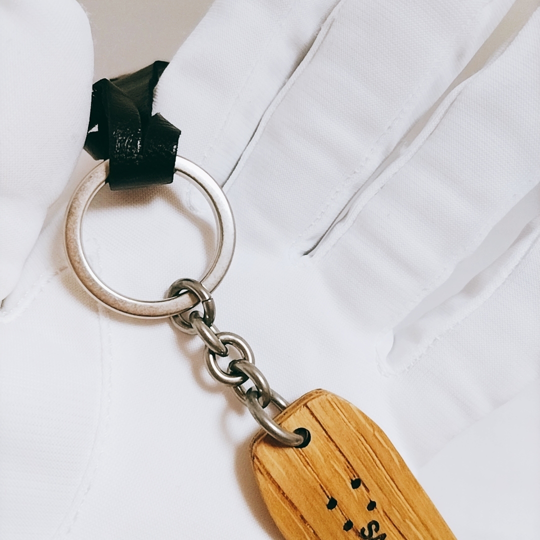 SAINT LAURENT◇ウッドスケートボードキーホルダー サンローラン
