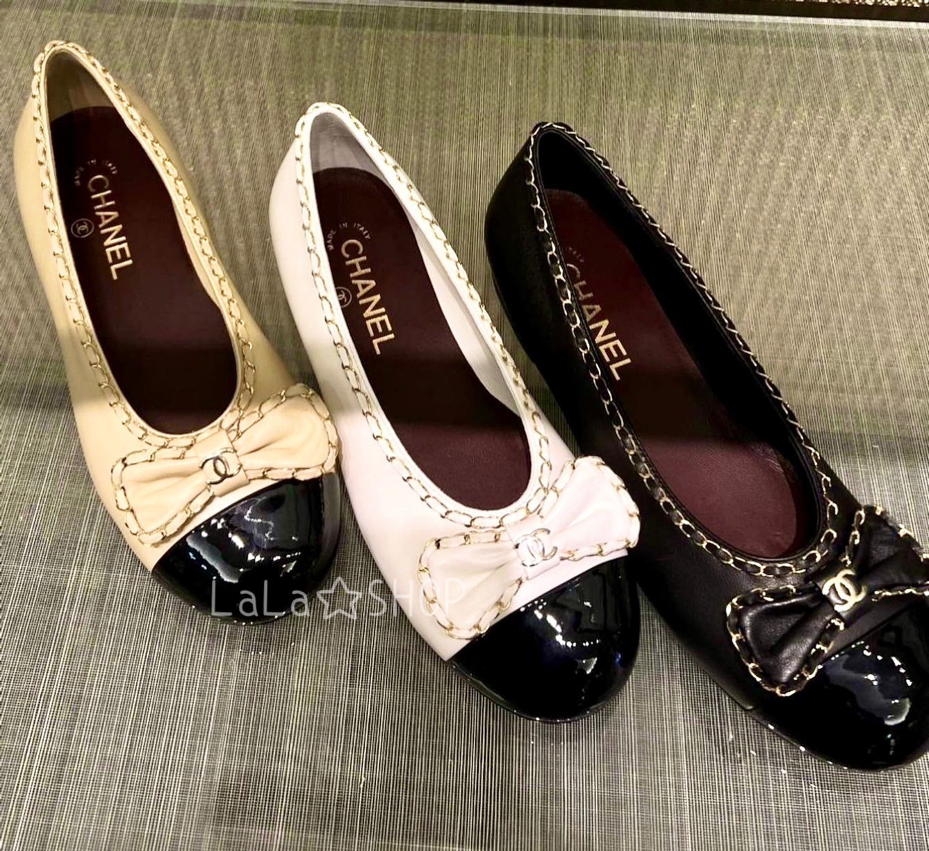 チェーン×リボンがおしゃれ】シャネル バレエシューズ (CHANEL/バレエ