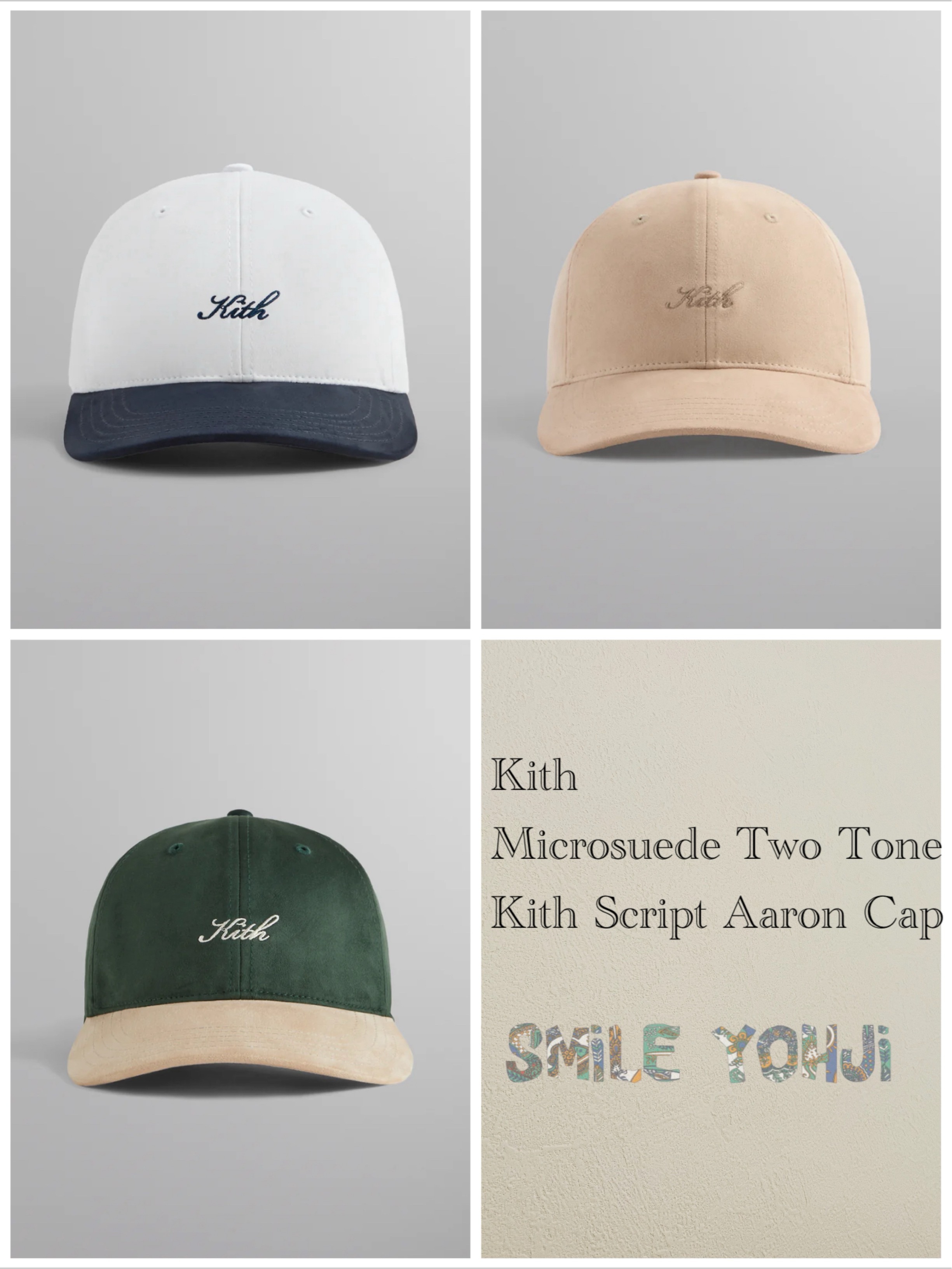 ☆24AW 新作☆Kith Microsuede Two Tone Kith Script Aaron Cap (KITH