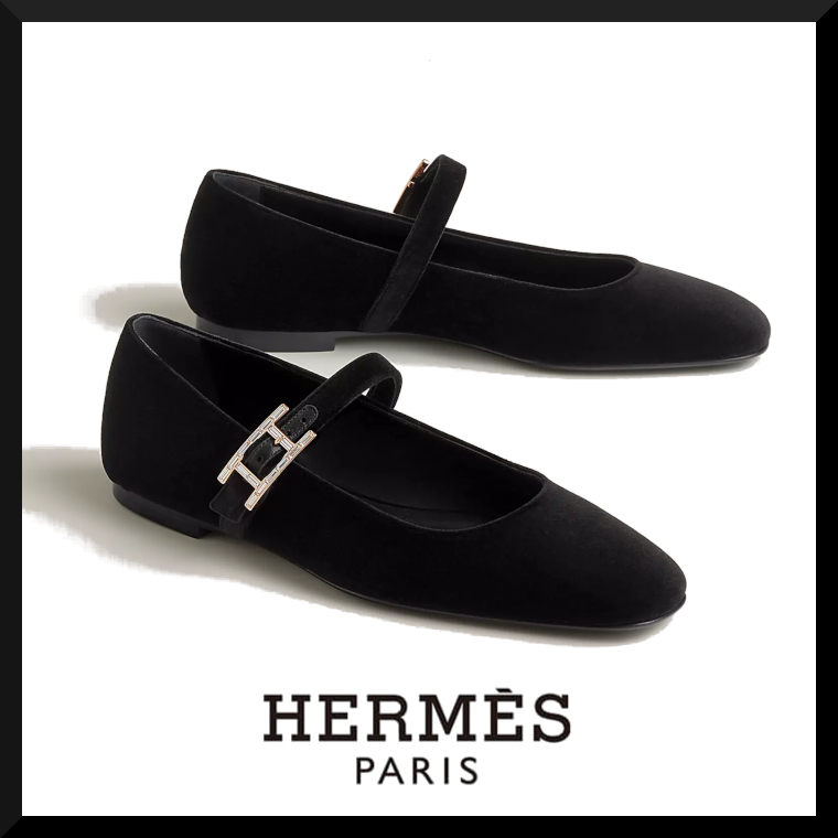 エレガントな一品☆》HERMES Jane ballet flat (HERMES/バレエシューズ