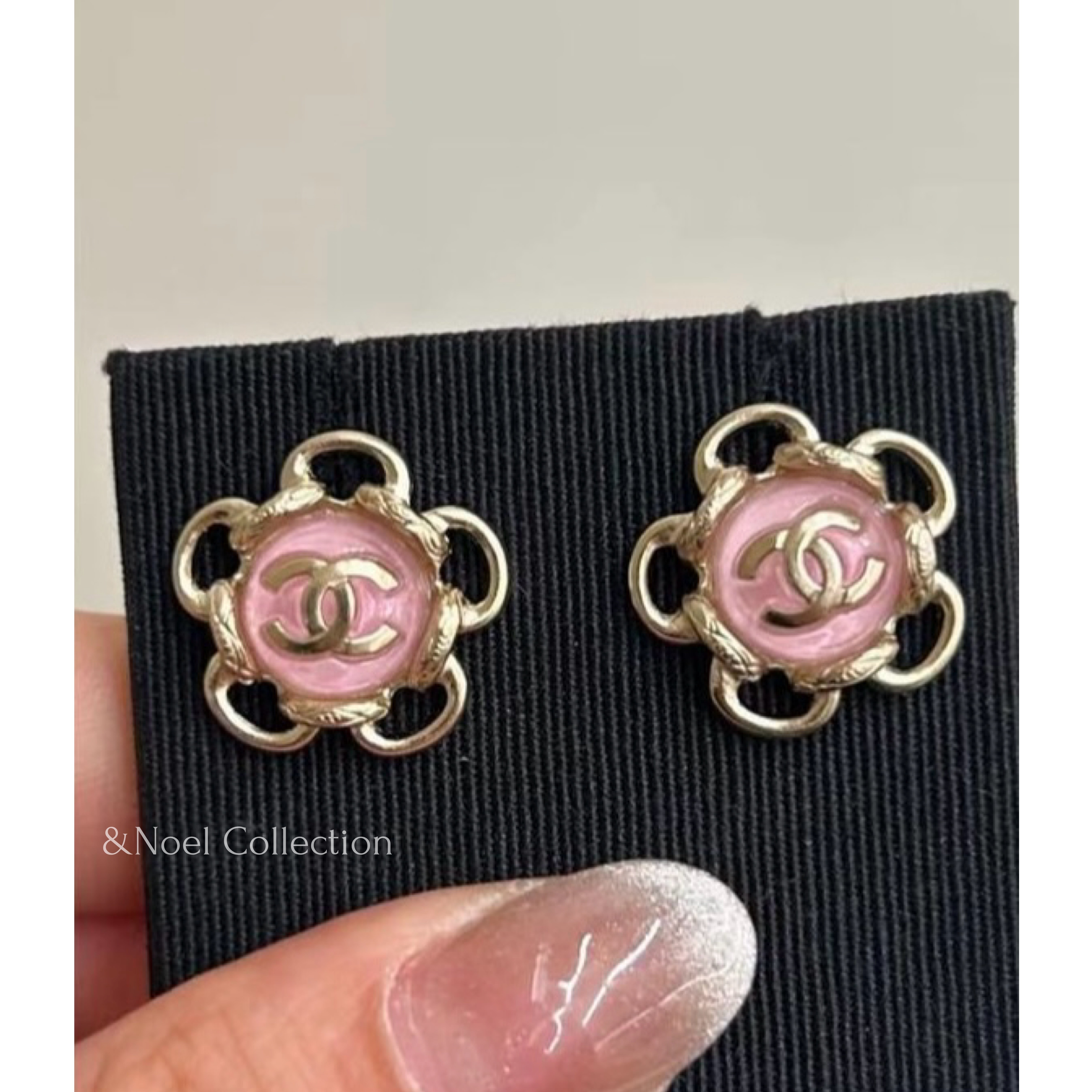ピンク♡お花モチーフ】CHANEL*CCロゴ*ピアス (CHANEL/ピアス) ABE286