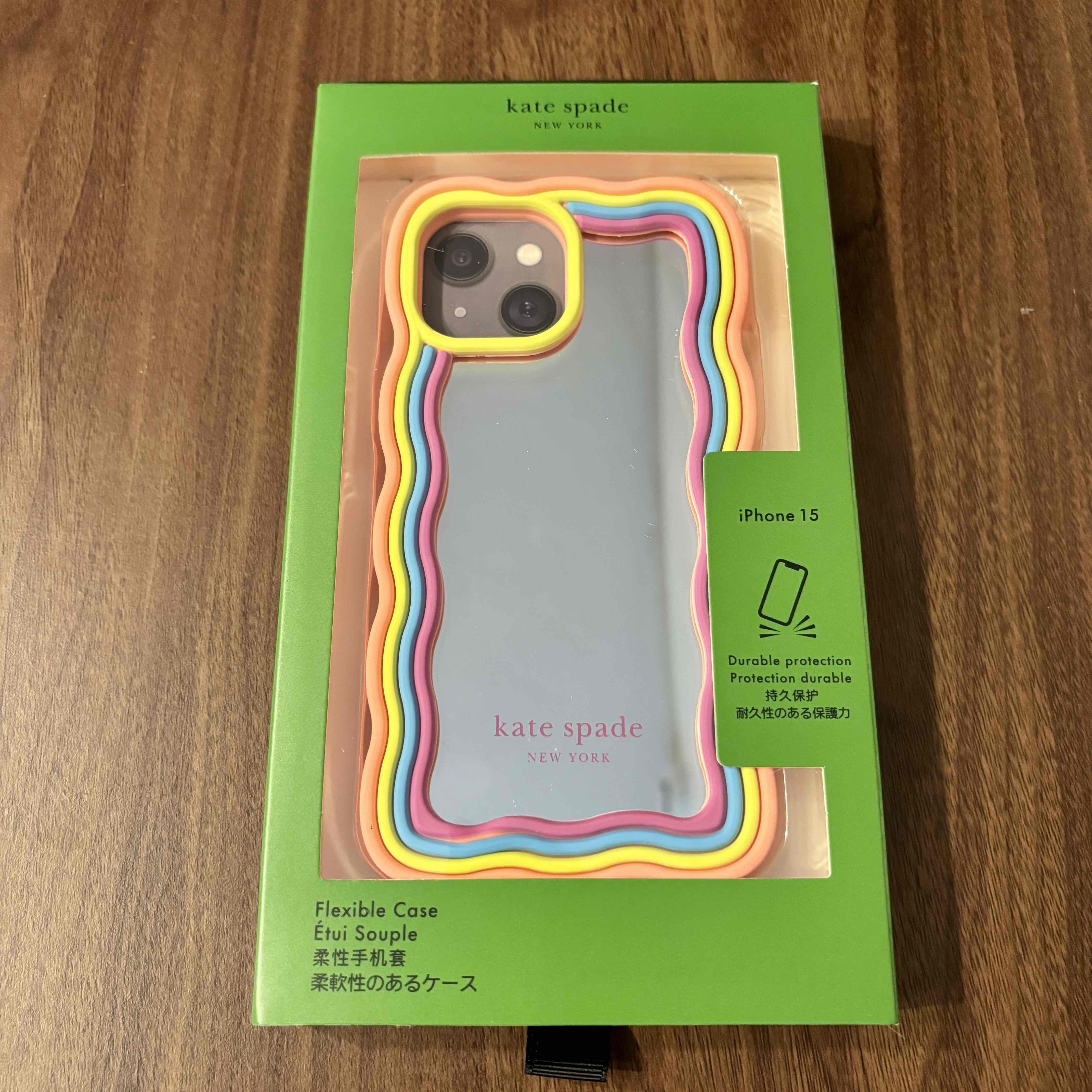 katespade】iPhone15ケース ☆レインボーミラー☆ (kate spade new